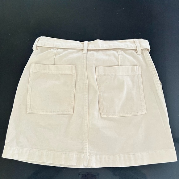 Lucky brand Utility mini skirt with belt 30” waist 16” length cotton belted - Picture 3 of 10